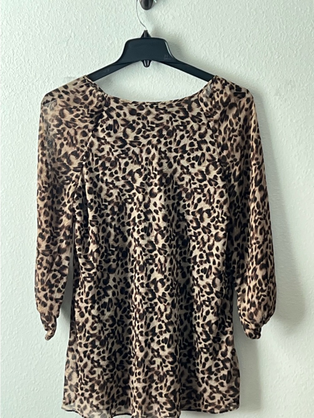 Roz & Ali Brown Leopard Print Scoop Neck Tunic, Size 1X - Picture 6 of 12